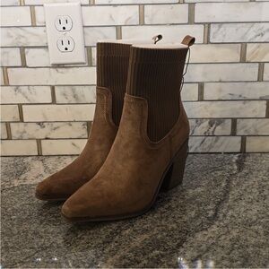 Brown Suede Ankle Boots universal thread